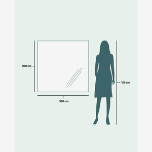 Slimline - Wall Mirror With White Frame (100x100cm)