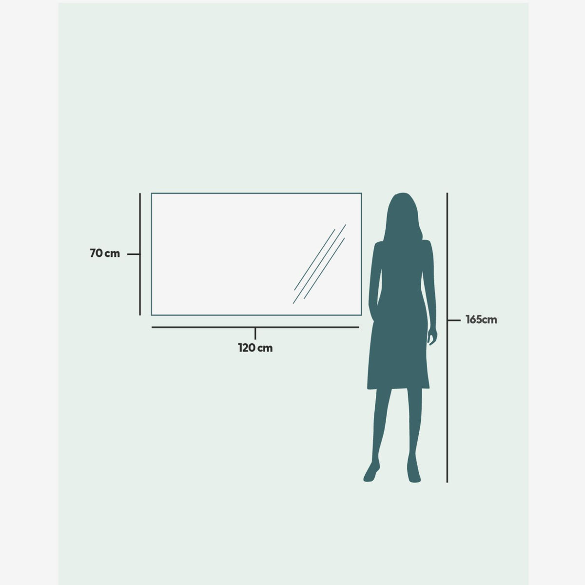 Size XL Mirror With Lights And Backlight (120x70cm)