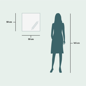 Slimline LED Mirror With Black Frame (50x50cm)