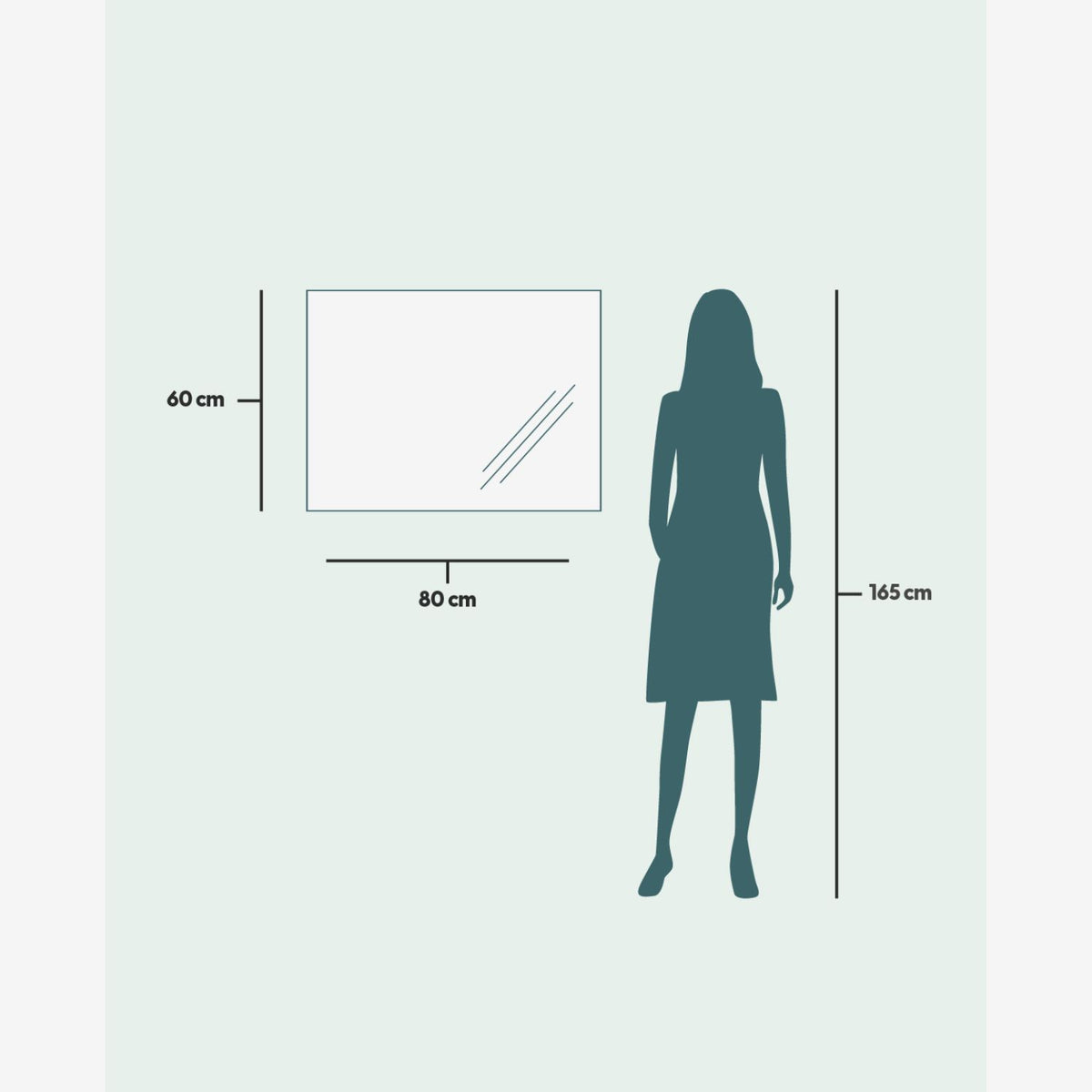 Basic wall mirror (80x60cm)