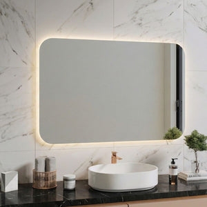 Aava wall mirror with LED lights (100x120 cm)
