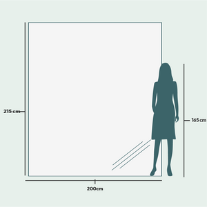 Aitta-jättipeili mustalla kehyksellä (200x215 cm)