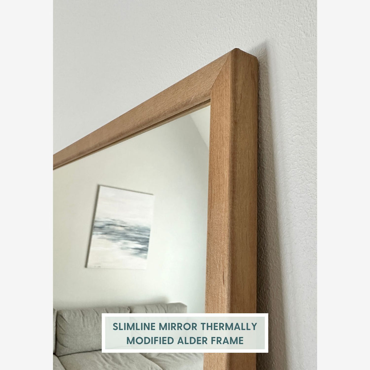 Slimline - Full Length Mirror with Thermally Modified Alder Frame (100x170cm)