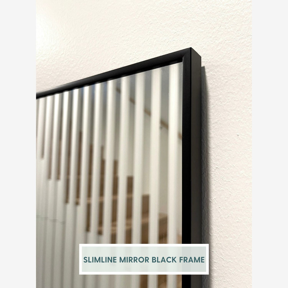 Slimline LED Mirror With Black Frame (50x50cm)