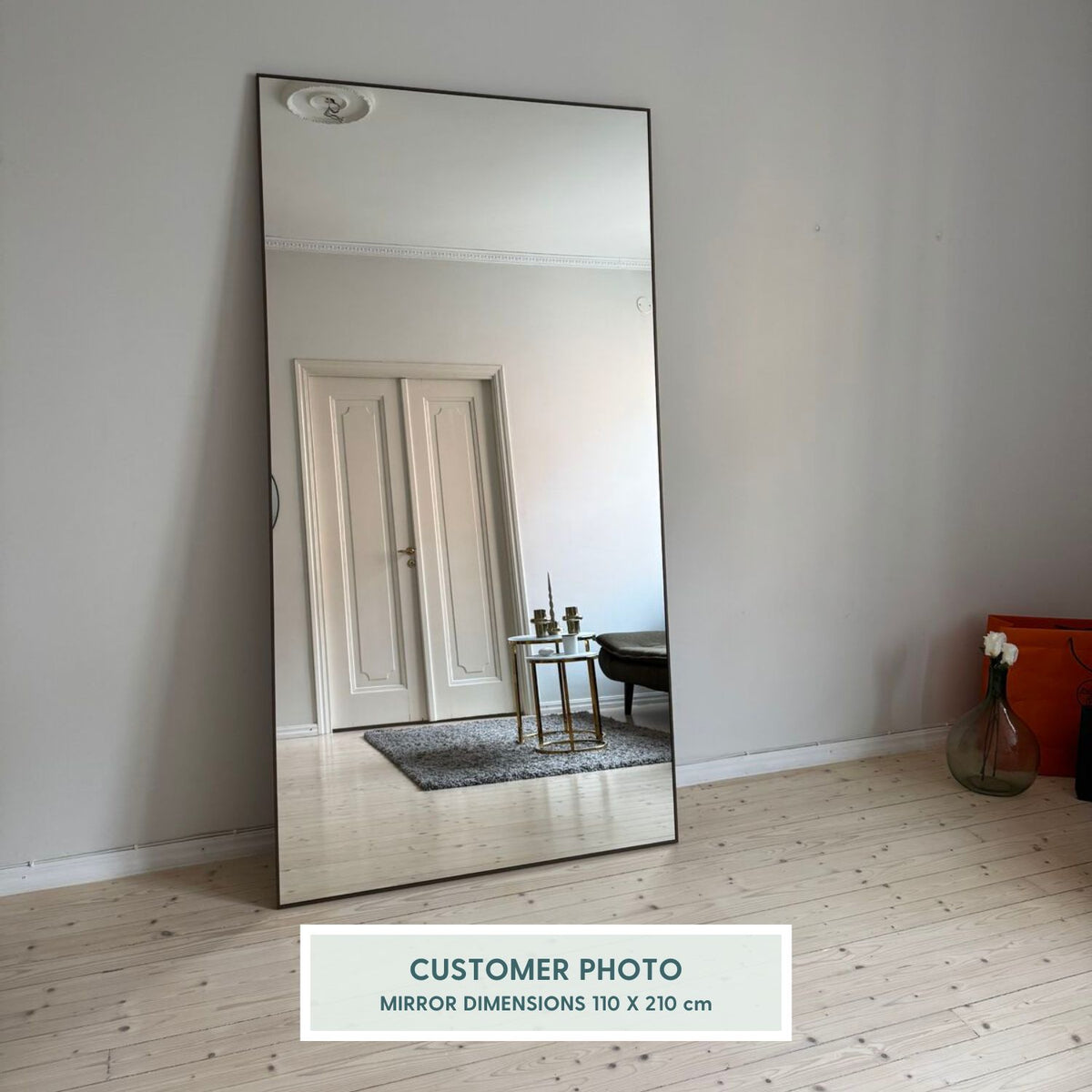 Slimline Mirror With Bronze Frame (80x135cm)