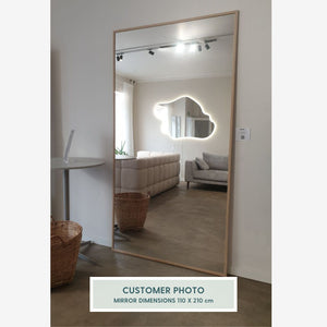 Slimline - Extra Large Full Length Mirror With Oak Frame (110x210cm)