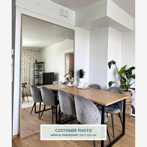 Aitta-peili tammikehyksellä (110x210cm)