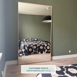 Slimline - Extra Large Full Length Mirror With Oak Frame (110x210cm)