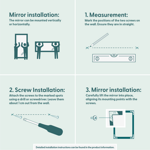 Aitta-peili mustalla kehyksellä (100x170cm)