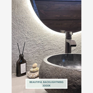 Sand - Asymmetrical Bathroom Mirror With Lights (85x150cm)