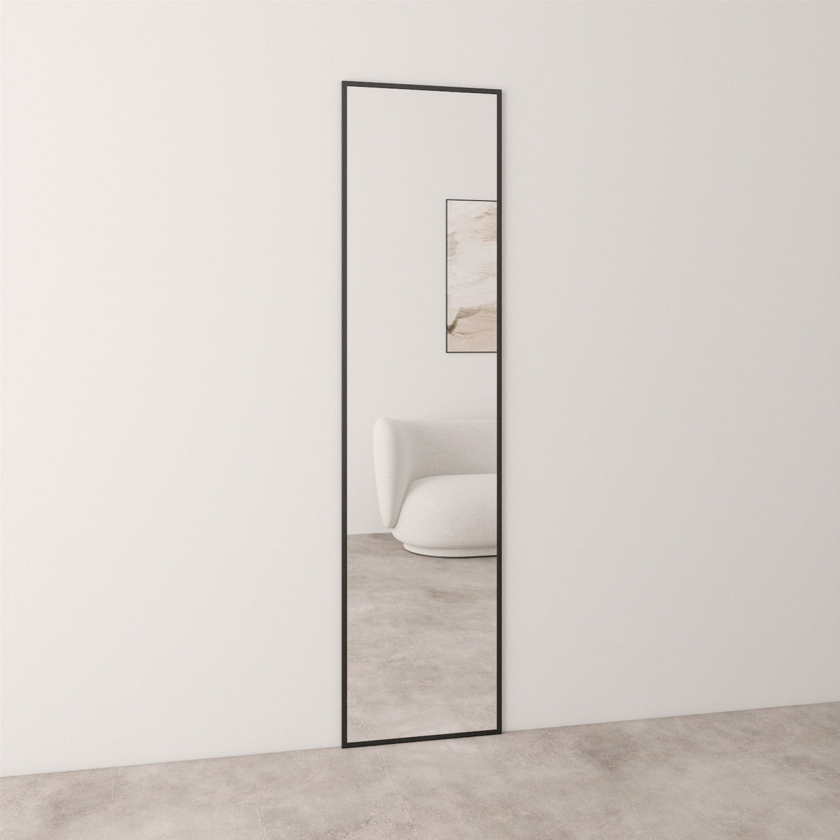 Slimline - Full Length Mirror With Black Frame (50x200cm)