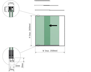 Panorama kehyksetön terassilasitus - vain liukuovet