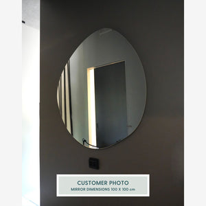 Stone wall mirror (110x110 cm)