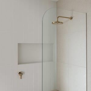 Luoto - Kiinteä suihkuseinä pyöristetyllä kulmalla