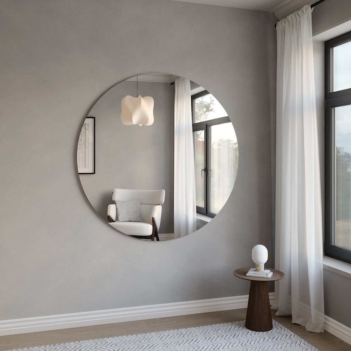 Extra-Large Round wall mirror (150cm)