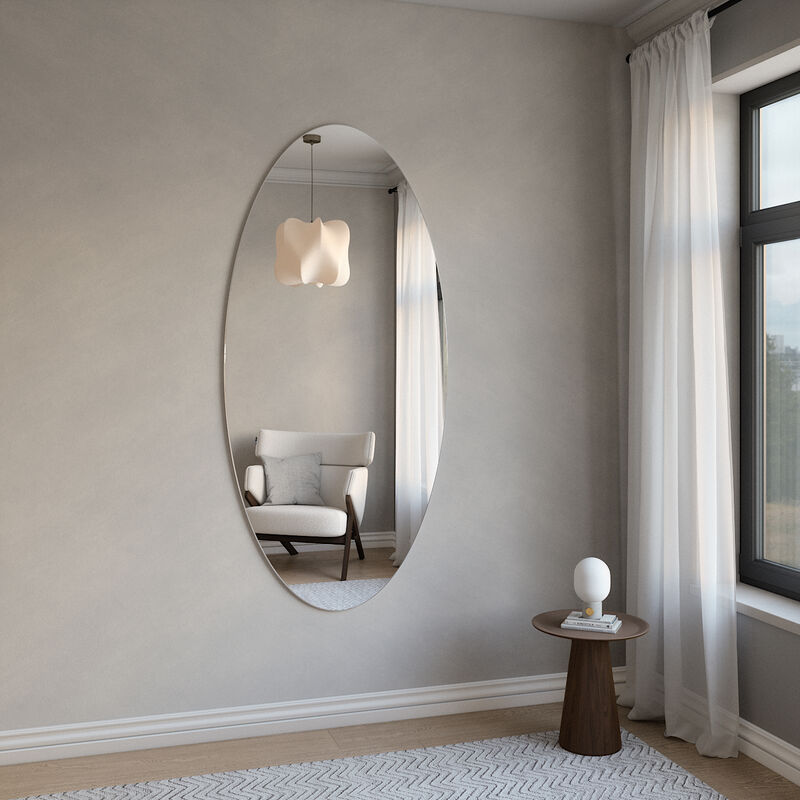 Large Full Length Oval Mirror (90x190cm)