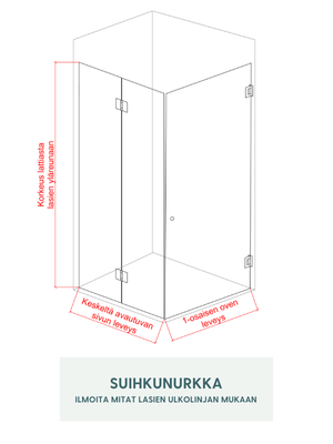 Poukama - suhkunurkka suoralla ja taittuvalla ovella