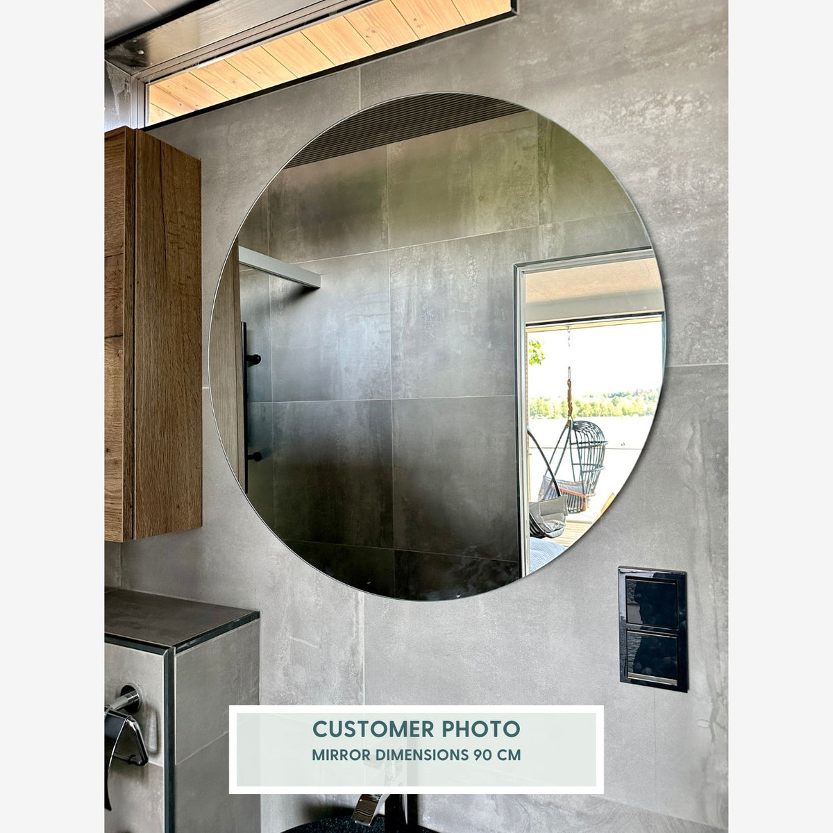 Round wall mirror (100cm)