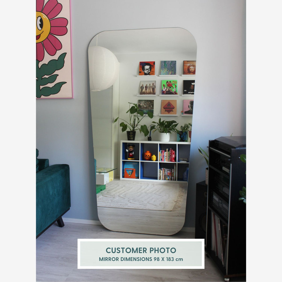Retro Style Mirror With Lights (60x100cm)