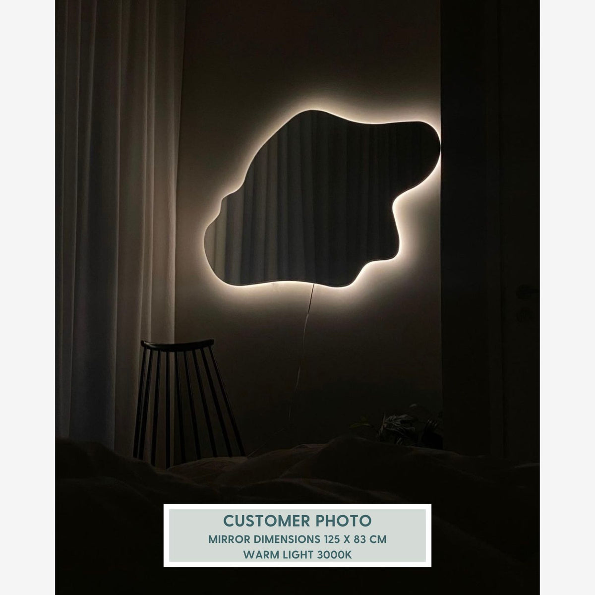 Island – Rahmenloser Spiegel mit Hintergrundbeleuchtung (125 x 83 cm)