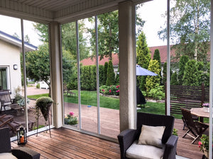 Panorama Kehyksellinen terassilasitus - vain liukuovet