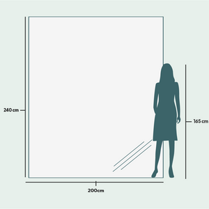 Giant Slimline Mirror with Black Frame (200x215 cm)