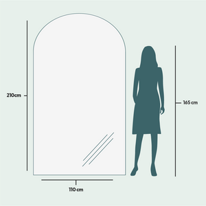 Kaari - Extra-Large Arch Mirror With LED-Lights (110x210cm)