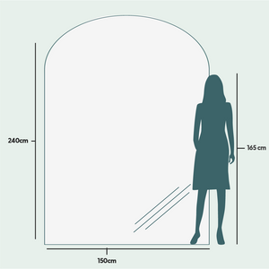 Kaari - Extra-Large Arch Mirror With LED-Lights (150x215cm)