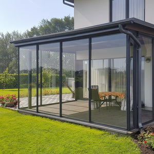 Panorama Kehyksellinen terassilasitus - vain liukuovet