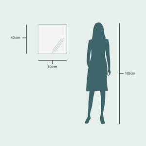 Aitta-peili mustalla kehyksellä (40x40 cm)