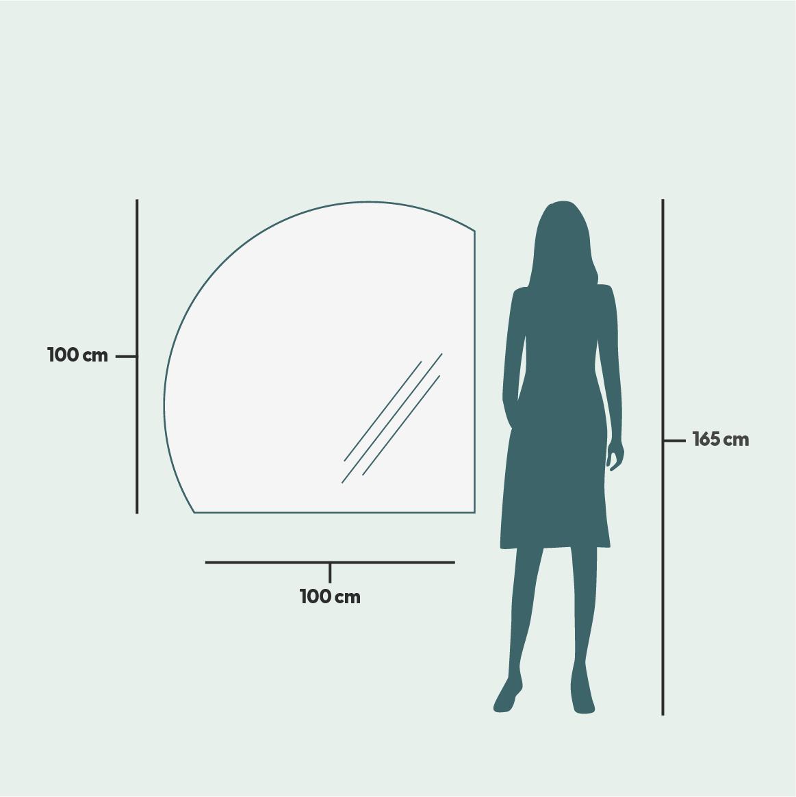 Reuna-valopeili (100x100 cm)