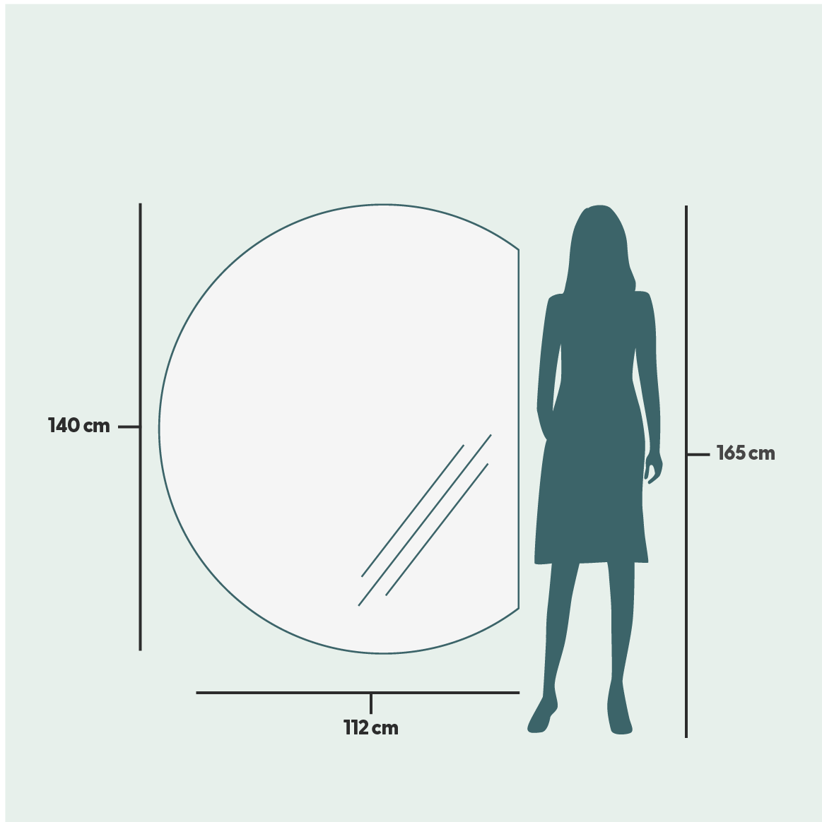 Häivä–valopeili  (112x140 cm)