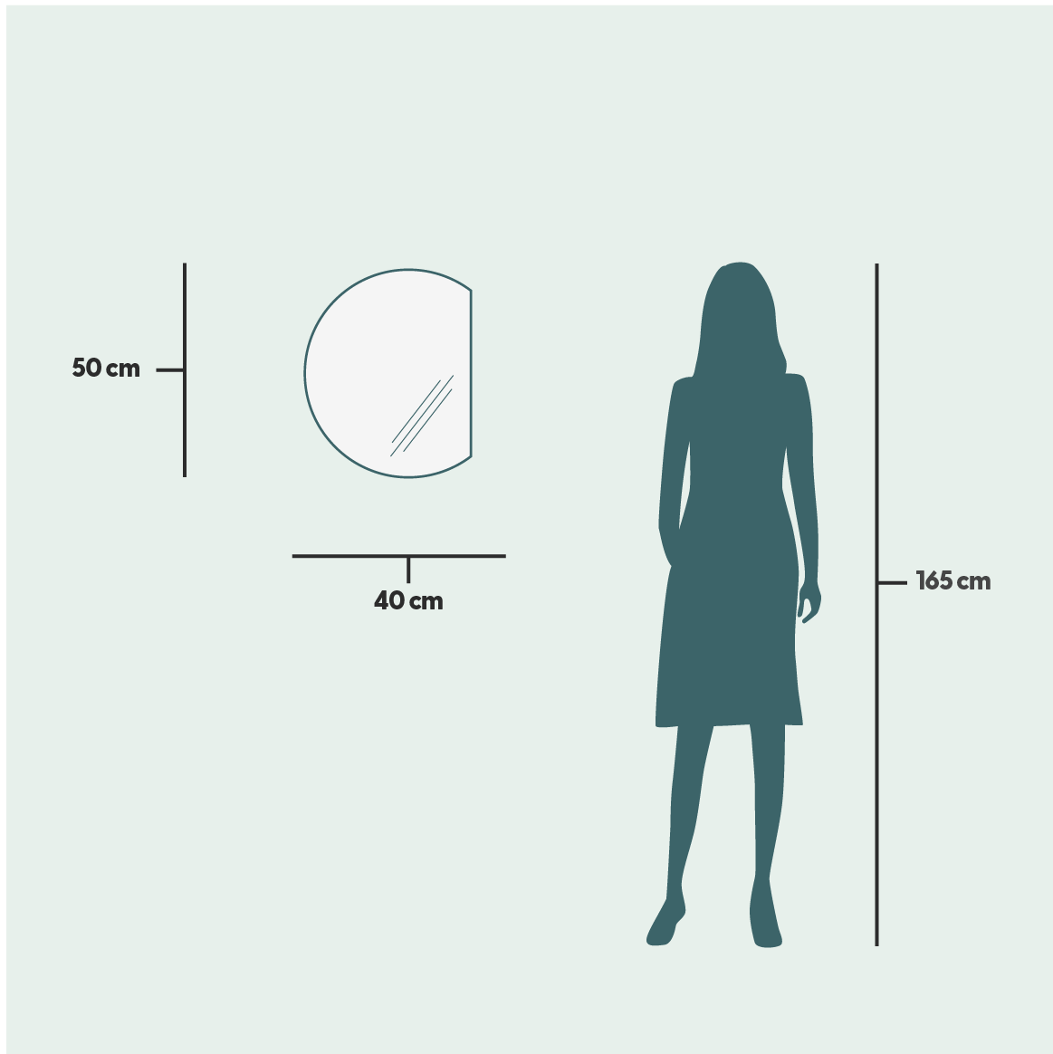 Häivä–valopeili (40x50 cm)