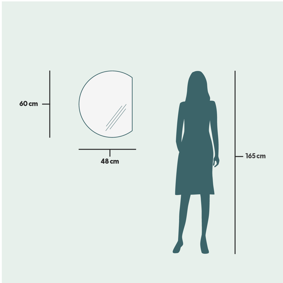 Häivä–valopeili (48x60 cm)