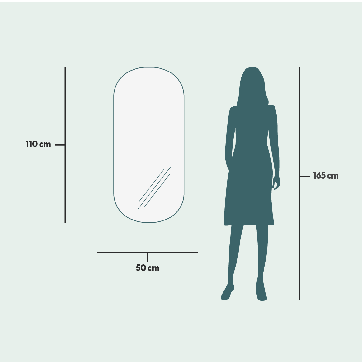 Puro-peili (50x110 cm)