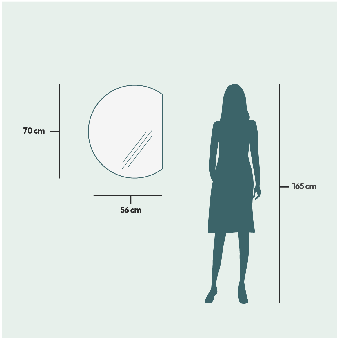 Häivä–valopeili (56x70 cm)