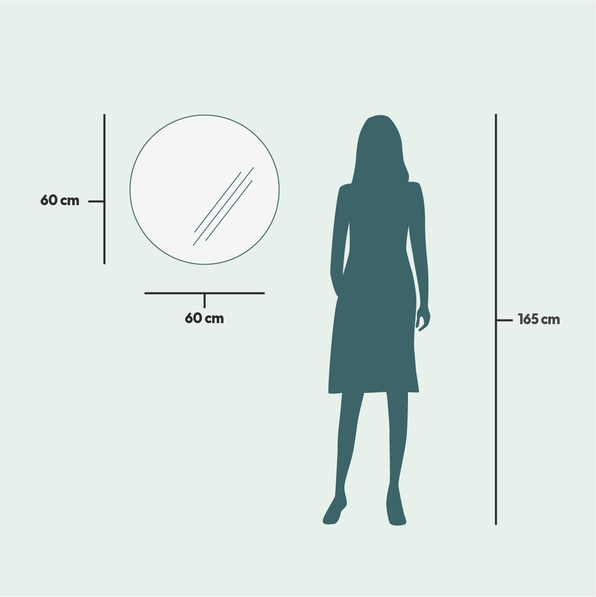 Valopeili – Pyöreä (60cm)