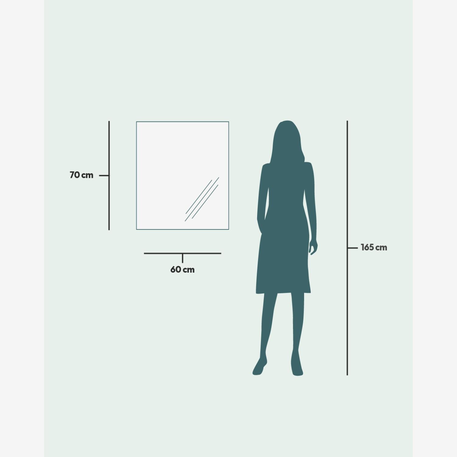 Valopeili Full Lux (musta) (60x70cm)