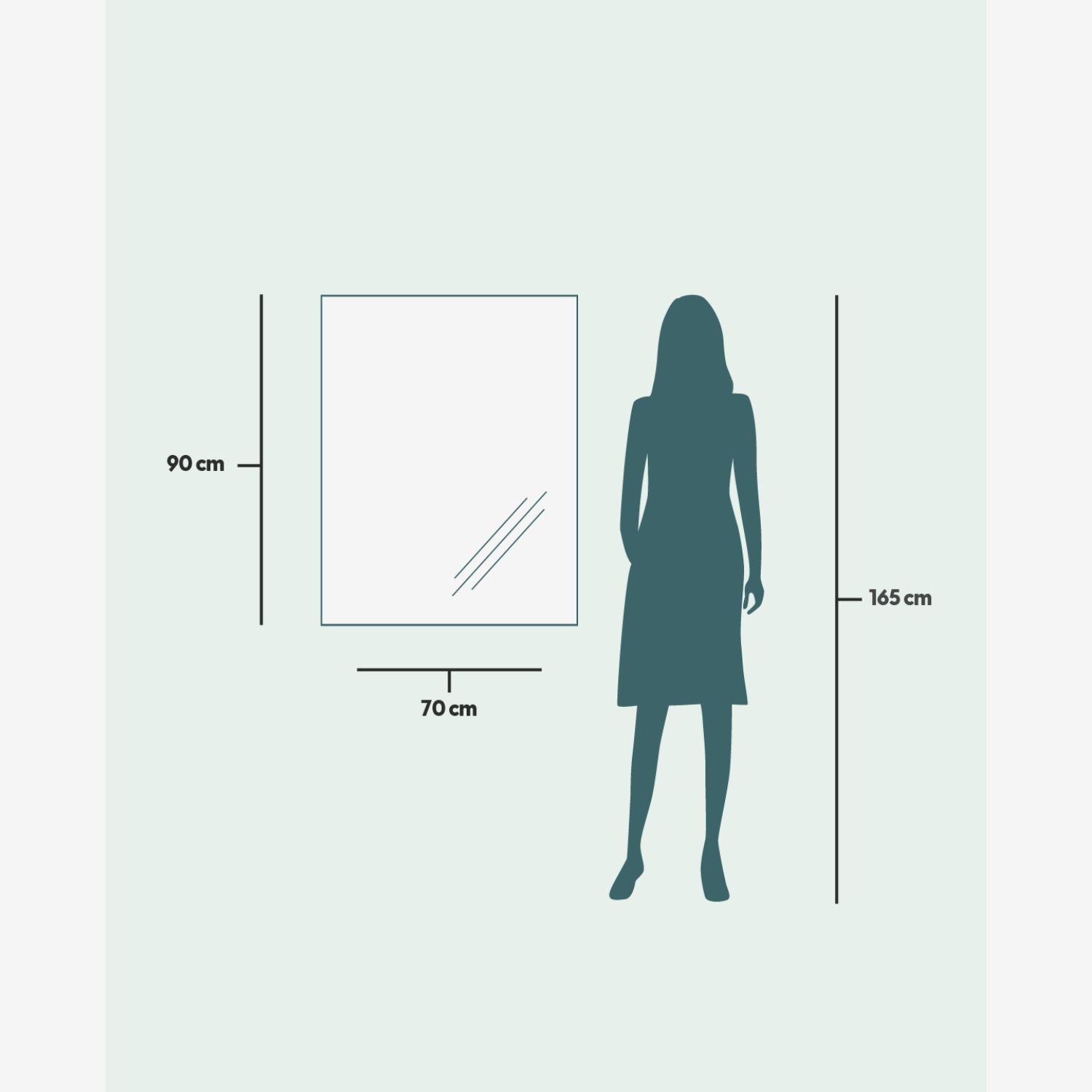 Valopeili Full Lux (musta) (70x90cm)