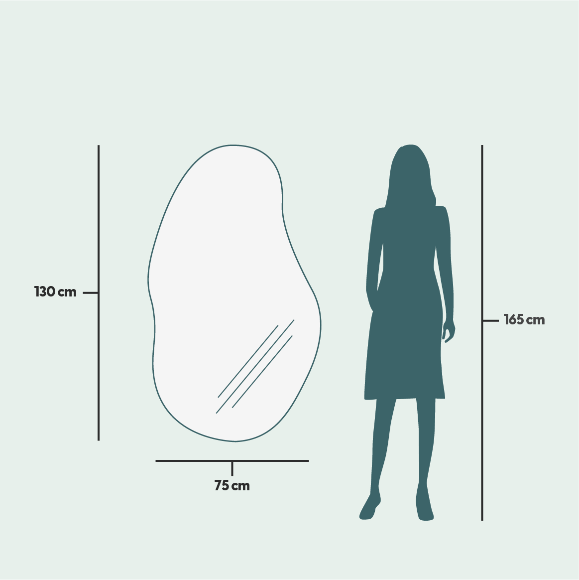 Hiekka-peili (75x130cm)