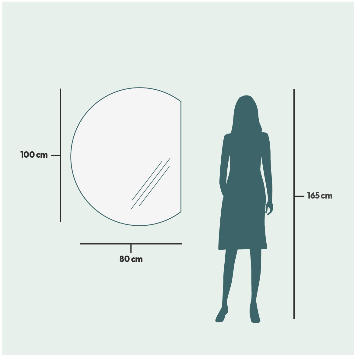 Häivä–valopeili (80x100 cm)