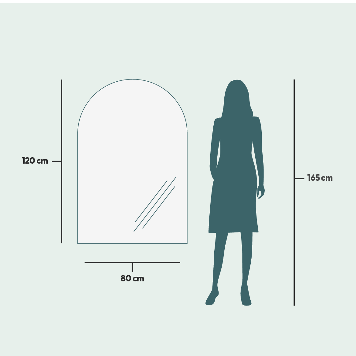 Full Lux Kaari-peili (80x120cm)