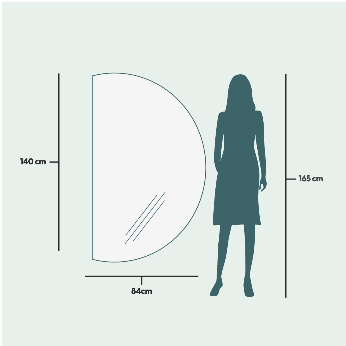 Ulappa-jättipeili (84x140 cm)