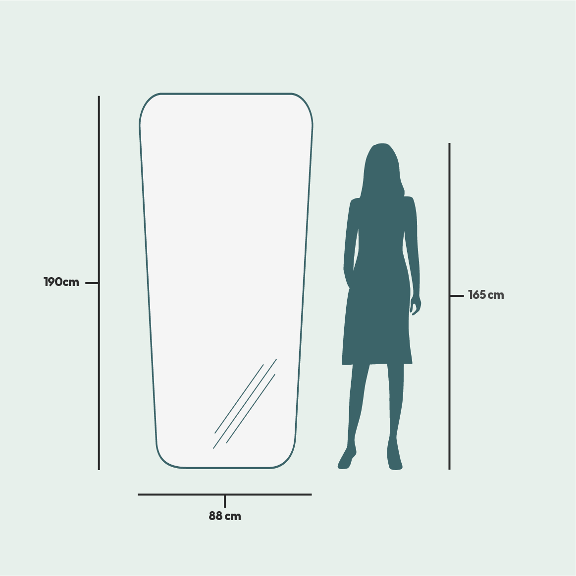 Vintage-valopeili (88x190 cm)