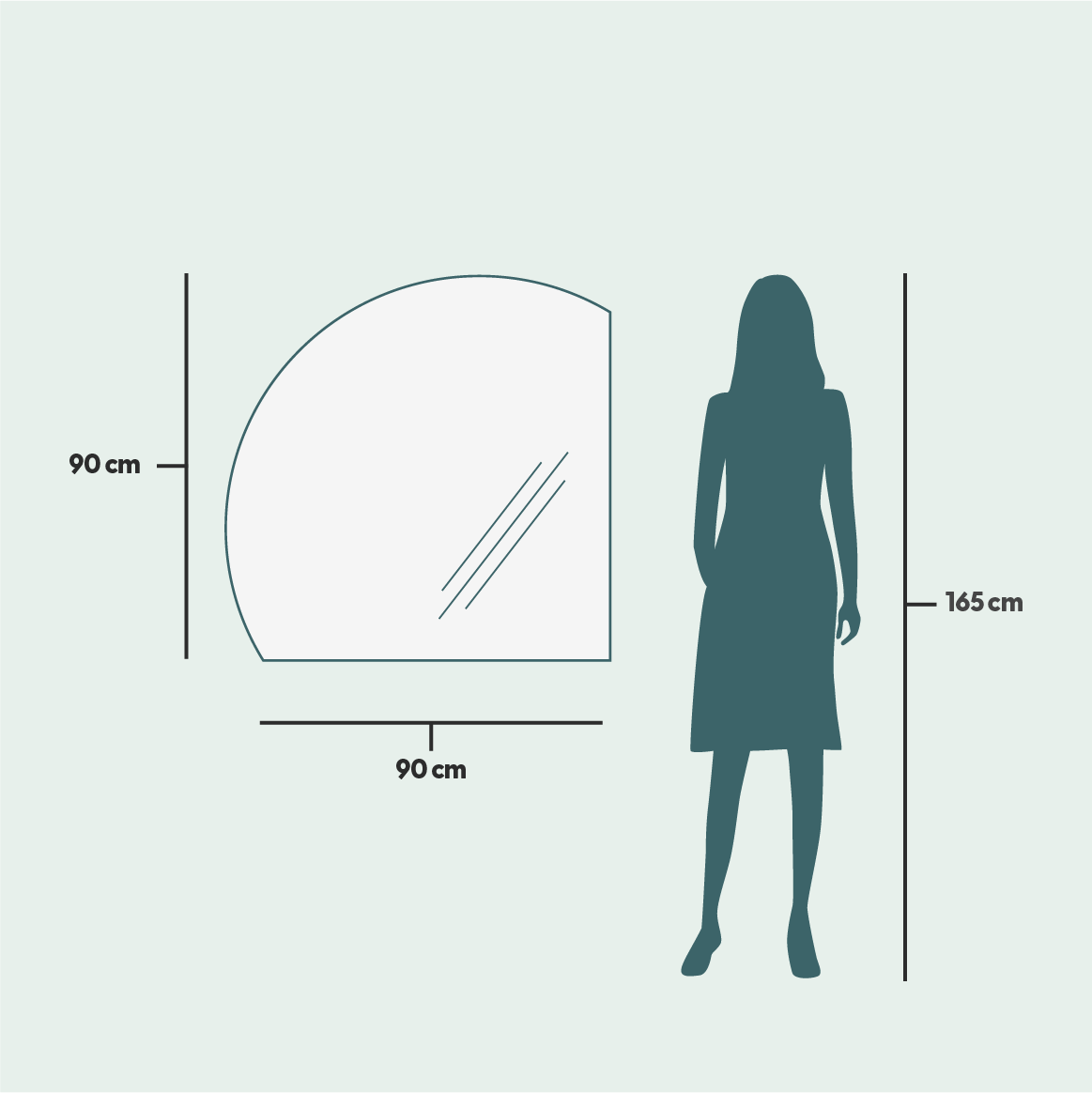 Reuna-valopeili (90x90 cm)