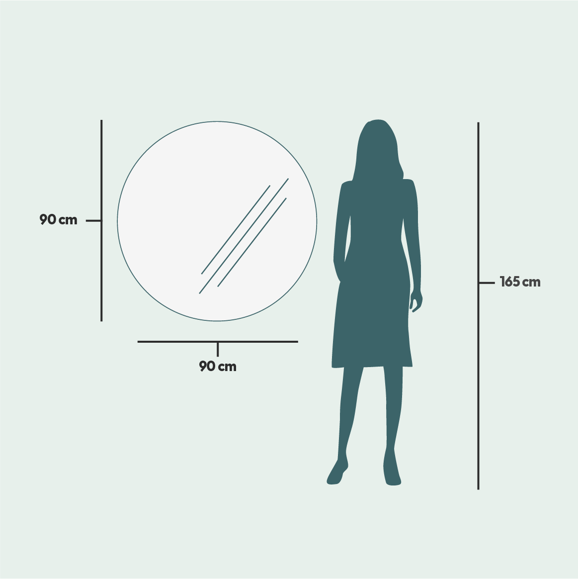 Valopeili – Pyöreä (90cm)