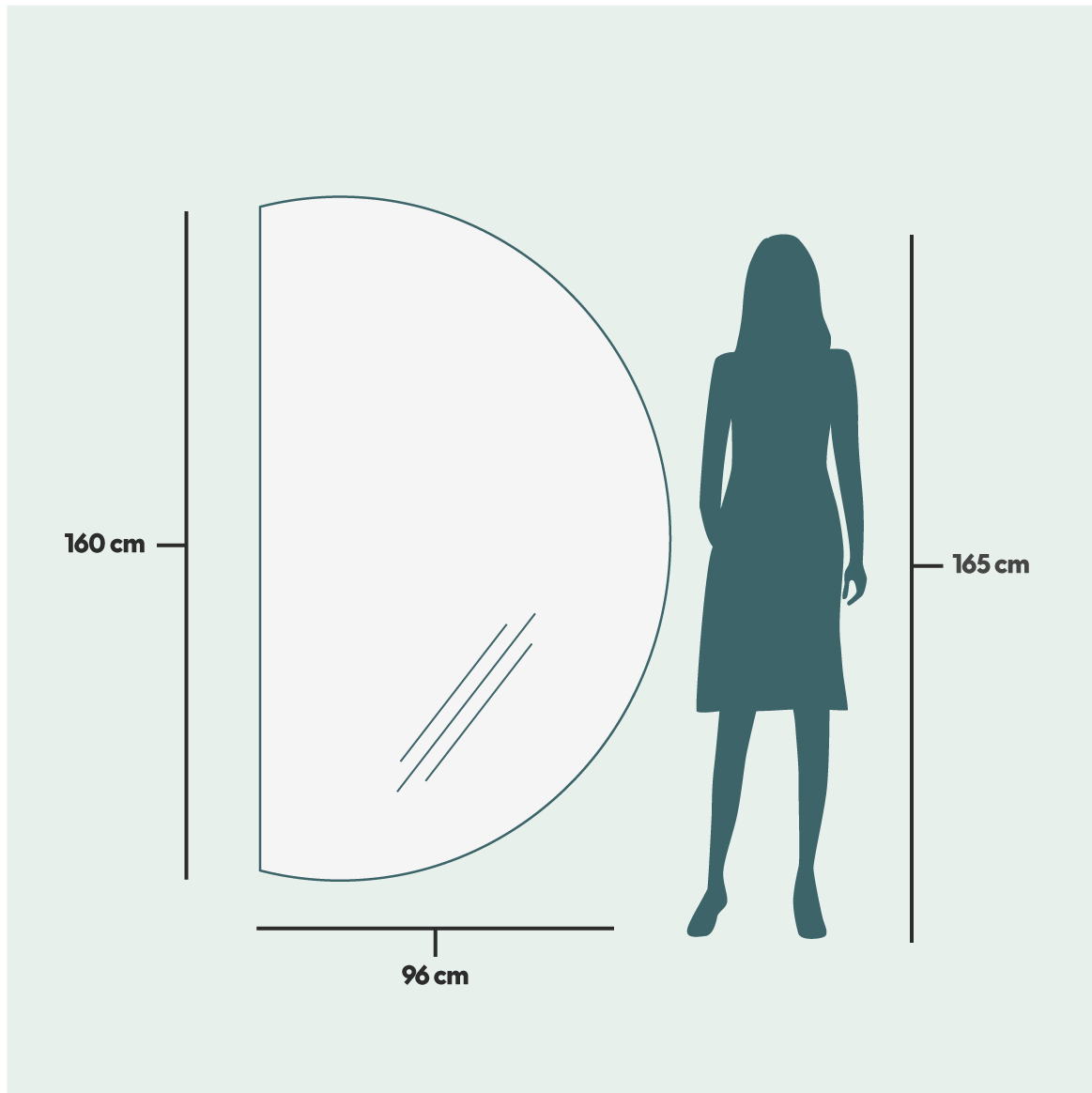 Ulappa-jättipeili (96x160 cm)