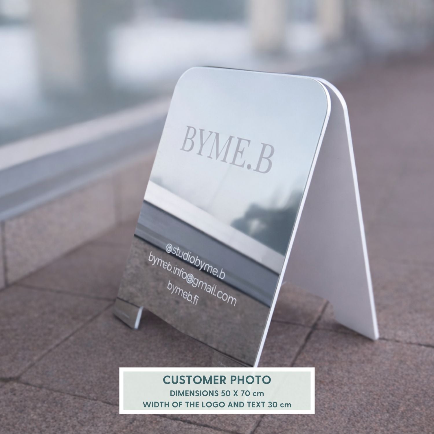 A-frame mirror sign (50x70 cm)