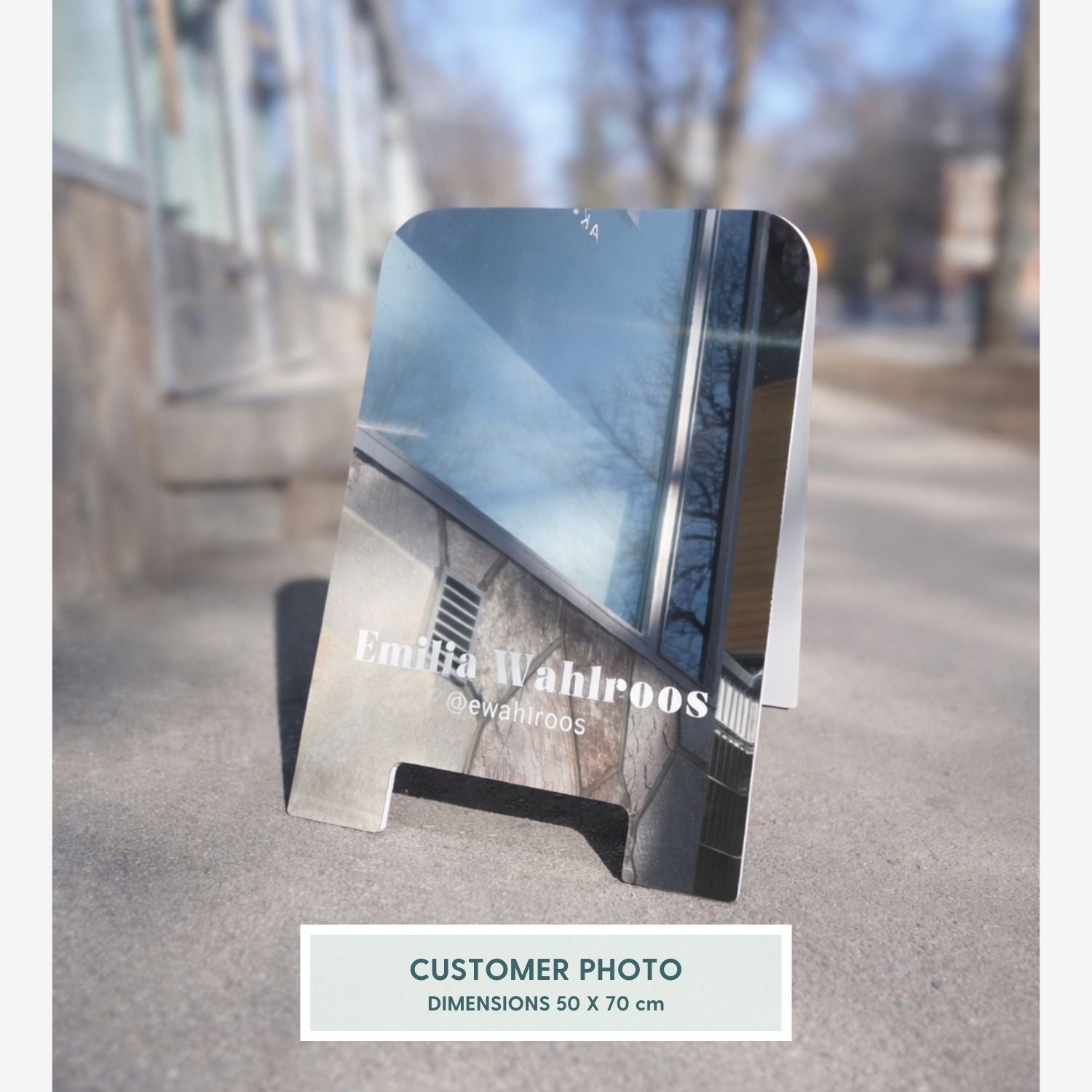 A-frame mirror sign (50x70 cm)