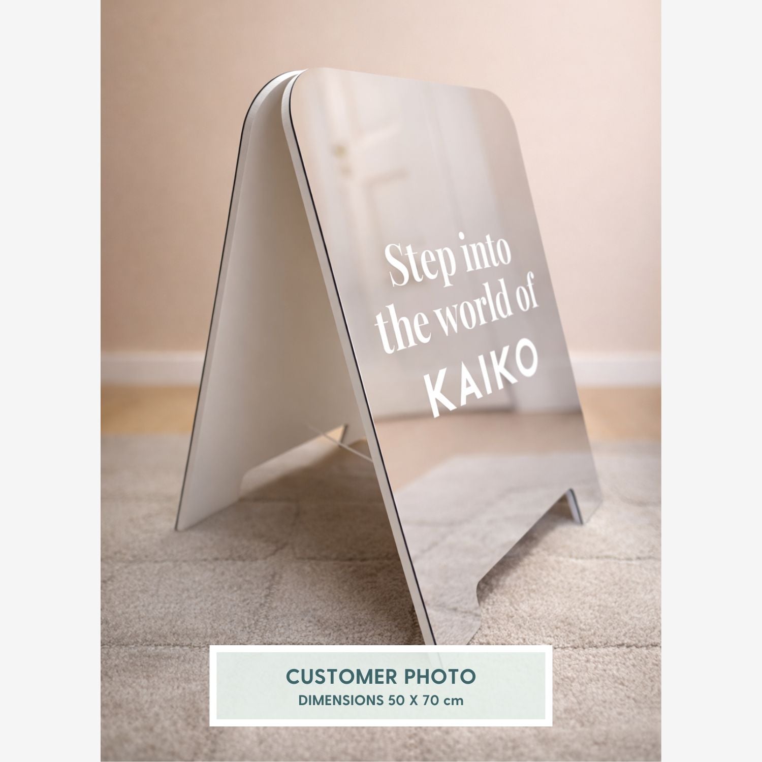 A-frame mirror sign (50x70 cm)